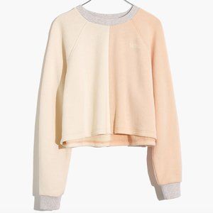BRAND NEW | Madewell |  MWL Airyterry Colorblock Crop Sweatshirt